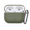 Tech-Protect Silicone Hook -silikonikotelo Apple AirPods Pro 3 -kuulokkeille, oliivinvihreä