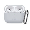 Tech-Protect Silicone Hook -silikonikuori Apple AirPods Pro 3 -kuulokkeille, liitukivenharmaa