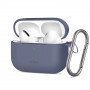 Tech-Protect Silikoninen Hook-kotelo Apple AirPods Pro 3 -kuulokkeille, vaaleansininen