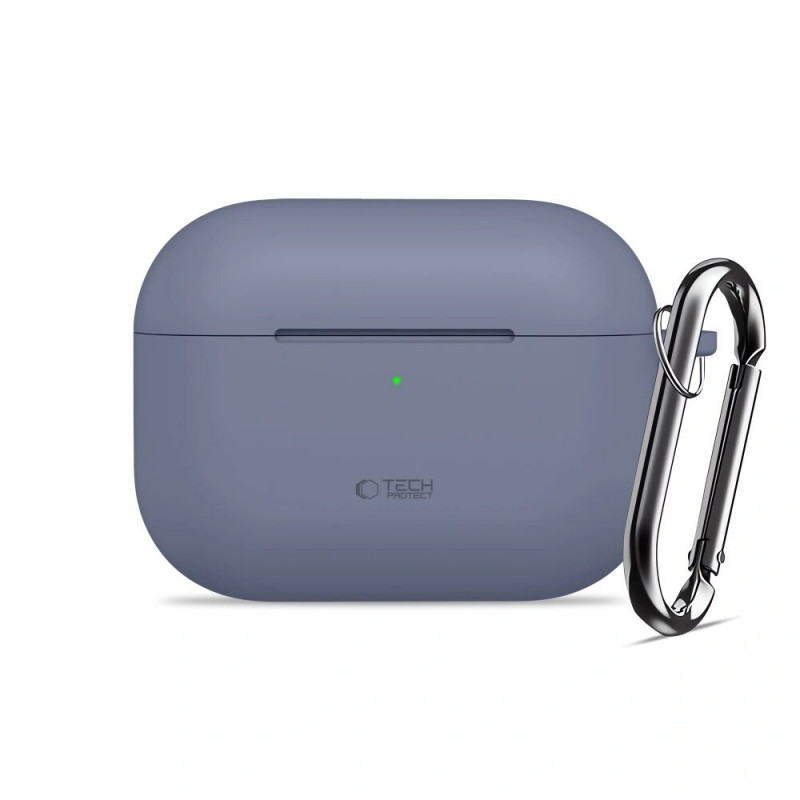 Tech-Protect Silikoninen Hook-kotelo Apple AirPods Pro 3 -kuulokkeille, vaaleansininen