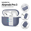 Tech-Protect Silikoninen Hook-kotelo Apple AirPods Pro 3 -kuulokkeille, vaaleansininen