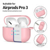 Tech-Protect Silikoninen Hook-kuori Apple AirPods Pro 3, pinkki
