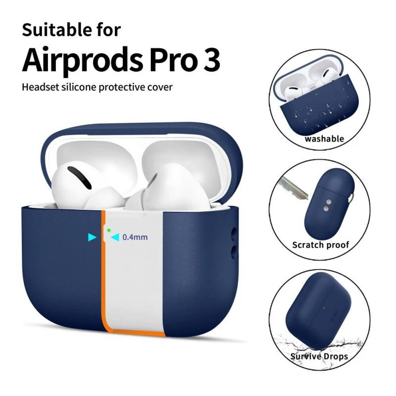 Tech-Protect Silikonikuori Apple AirPods Pro 3 Navy Blue