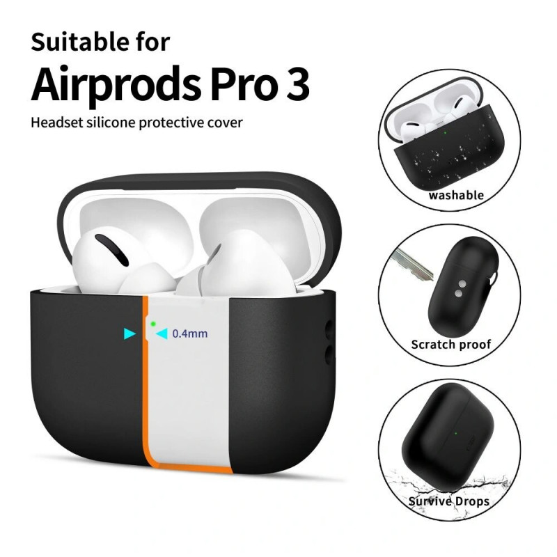 Tech-Protect Silikonikuori Apple AirPods Pro 3 Musta
