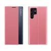 Hurtel New Sleep Case suojakotelo Samsung Galaxy S25 Ultra -puhelimelle, läppäkansi ja teline, pinkki