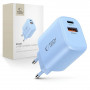 Tech-Protect NCA30 USB-A, USB-C -verkkolaturi PD 30W / QC3.0 vaaleansininen
