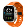 Tech-Protect Silicone Line Apple Watch 8 / 9 / 10 / 11 / 12 / SE / Ultra 44/45/46/49 mm -ranneke, oranssi