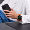 Tech-Protect Silicone Line Apple Watch 8 / 9 / 10 / 11 / 12 / SE / Ultra 44/45/46/49 mm -ranneke, oranssi