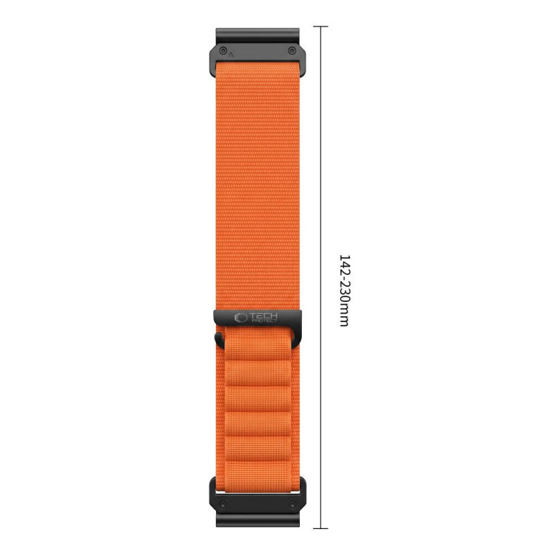 Tech-Protect Nylon Pro THP6032 kellonranneke Garmin Fenix 5X / 5X Plus / 6X / 6X Pro / 7X / 8 / 8 Pro / 9 / 9 Pro (47 mm), oranssi