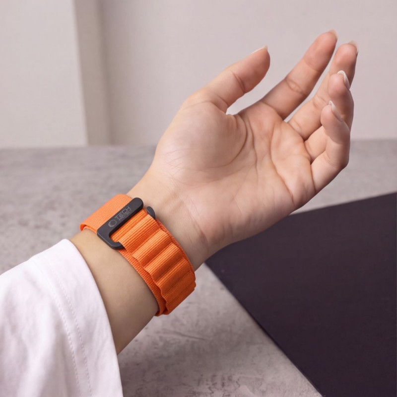 Tech-Protect Nylon Pro THP6032 kellonranneke Garmin Fenix 5X / 5X Plus / 6X / 6X Pro / 7X / 8 / 8 Pro / 9 / 9 Pro (47 mm), oranssi