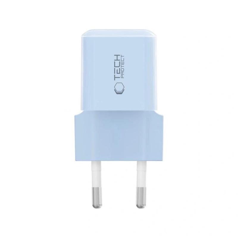 Tech-Protect NCM25 USB-C seinälaturi PD 25W, vaaleansininen
