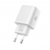Tech-Protect NCA20 USB-A / USB-C seinälaturi PD 20W / QC3.0 USB-C / USB-C -kaapelilla 100 cm, valkoinen