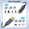 Tech-Protect UltraBoost DisplayPort / HDMI 2.0 -kaapeli, 4K 60 Hz, 200 cm, musta