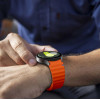 Tech-Protect Silikoninen Sport-ranneke Samsung Galaxy Watch 4/5/5 Pro/6/7/FE -kelloille, oranssi