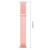 Tech-Protect NylonLoop -ranneke Apple Watch 8 / 9 / 10 / 11 / 12 / SE (40 / 41 / 42 mm), vaaleanpunainen