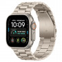 Tech-Protect Stainless ruostumattomasta teräksestä valmistettu ranneke Apple Watch 8 / 9 / 10 / 11 / 12 / SE / Ultra (44 / 45 / 46 / 49 mm), Starlight