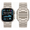 Tech-Protect Stainless ruostumattomasta teräksestä valmistettu ranneke Apple Watch 8 / 9 / 10 / 11 / 12 / SE / Ultra (44 / 45 / 46 / 49 mm), Starlight