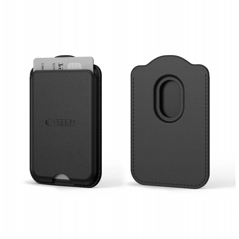 Tech-Protect CH02 MagWallet MagSafe yleinen magneettinen korttitasku, musta