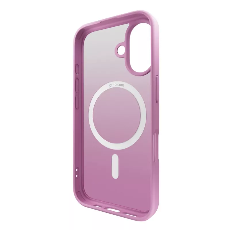 Puro Gradient MagSafe -silikonikuori iPhone 16:lle, pinkki
