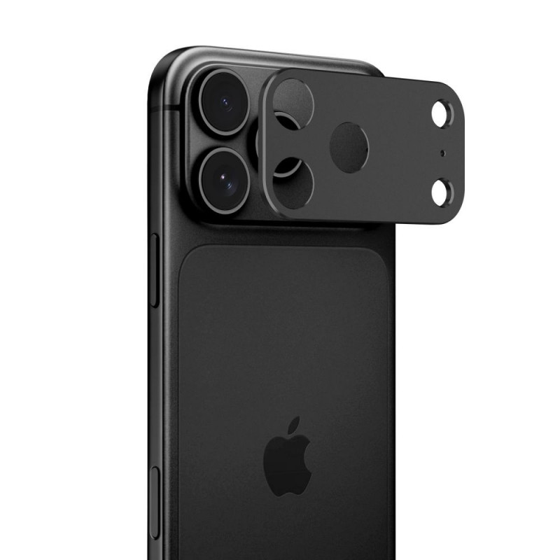 Tech-Protect Camalloy Fit+ -kameransuojus Apple iPhone 18 Pro Max -puhelimelle, musta