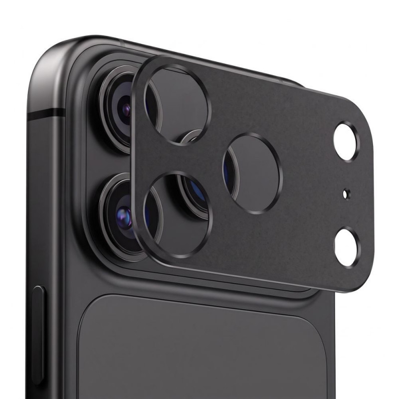 Tech-Protect Camalloy Fit+ -kameransuojus Apple iPhone 18 Pro Max -puhelimelle, musta