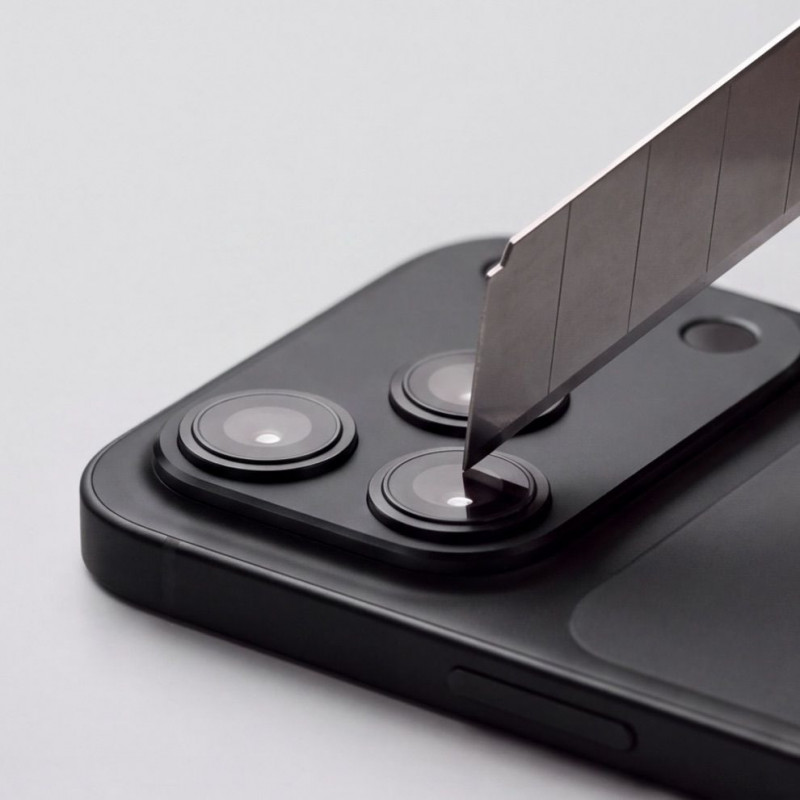 Tech-Protect Camalloy Fit+ -kameransuojus Apple iPhone 18 Pro Max -puhelimelle, musta