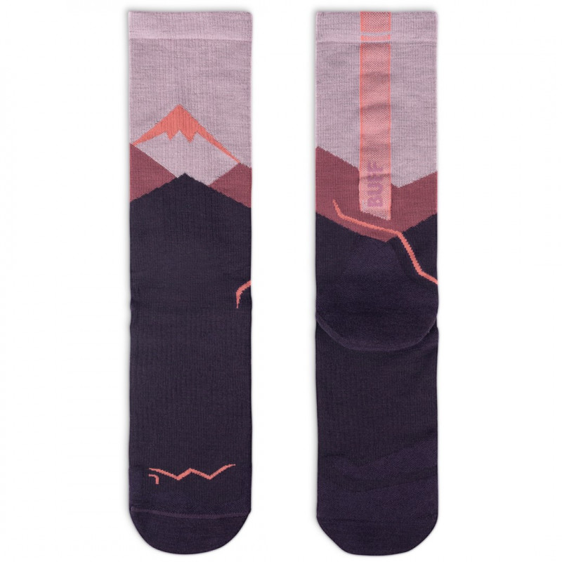 Buff Merino Lightweight Crew Sock LWC1, Pink, L