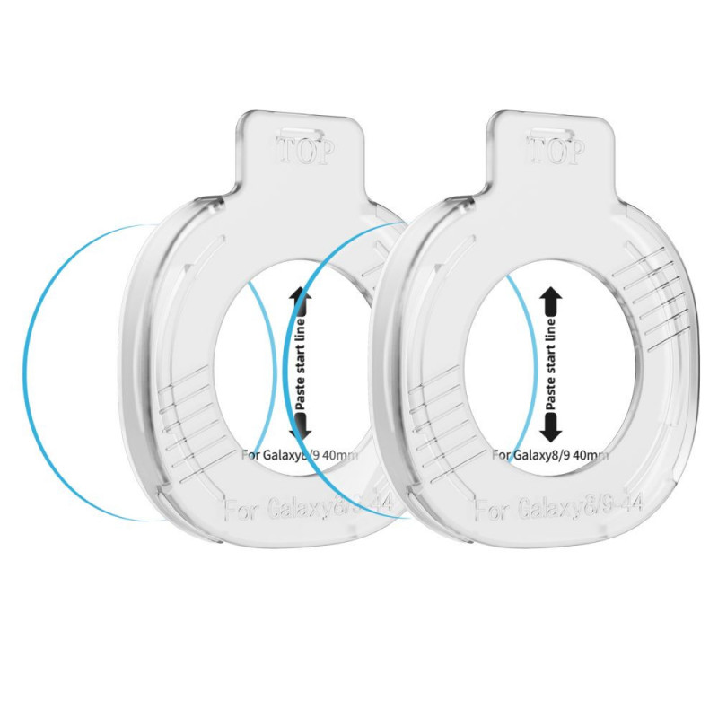Tech-Protect Easy Set+ karkaistu lasi Samsung Galaxy Watch 8 / 9 40 mm -kellolle, kirkas (2 kpl)