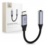 Tech-Protect Ultraboost USB-C - 3,5 mm mini jack -DAC-sovitin, raudanharmaa
