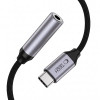 Tech-Protect Ultraboost USB-C - 3,5 mm mini jack -DAC-sovitin, raudanharmaa