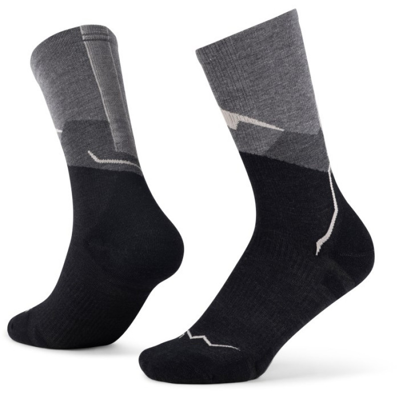 Buff Merino Lightweight Crew Sock LWC1, grafiitti, L