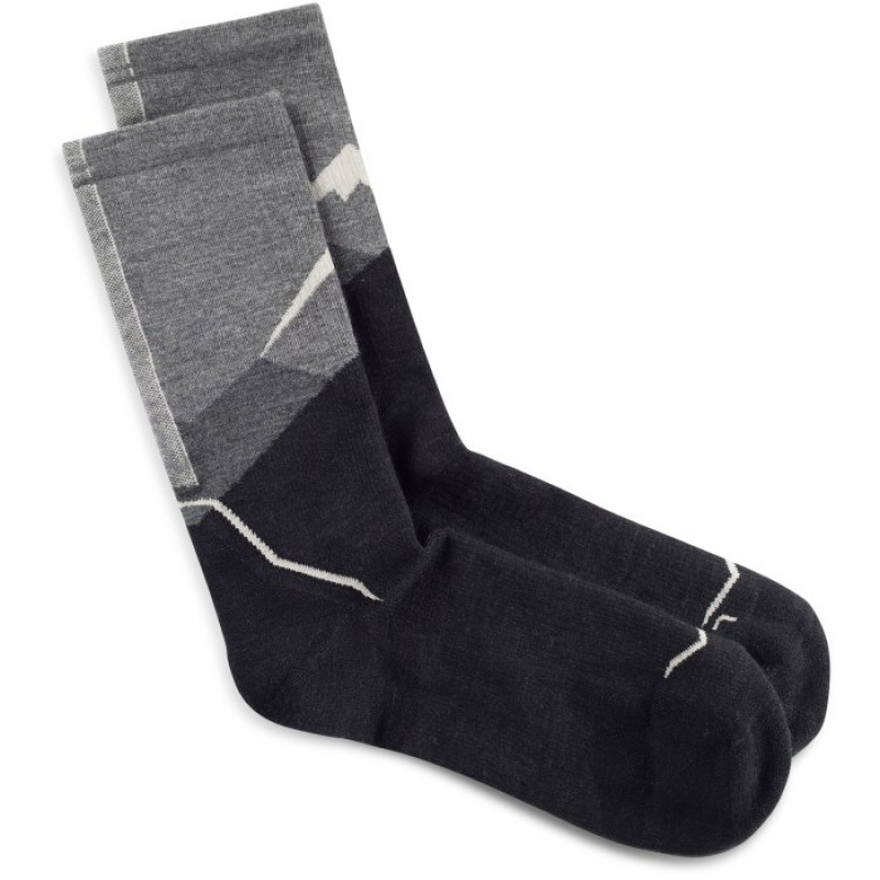 Buff Merino Lightweight Crew Sock LWC1, grafiitti, L