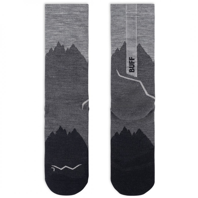Buff Merino Lightweight Crew Sock LWC3, musta, L