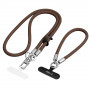 Tech-Protect C10S Rope Crossbody & Wrist Strap Set, pähkinänruskea/titaani