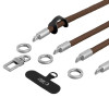 Tech-Protect C10S Rope Crossbody & Wrist Strap Set, pähkinänruskea/titaani