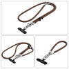 Tech-Protect C10S Rope Crossbody & Wrist Strap Set, pähkinänruskea/titaani