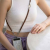 Tech-Protect C10S Rope Crossbody & Wrist Strap Set, pähkinänruskea/titaani