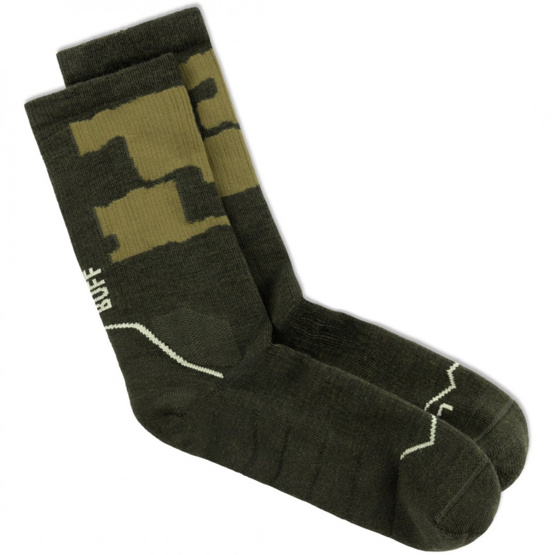 Buff Thermonet® Crew Socks TC oliivinvihreä L