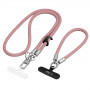 Tech-Protect C10S Rope Crossbody- ja ranneke -setti, Dusty Rose/Titaani