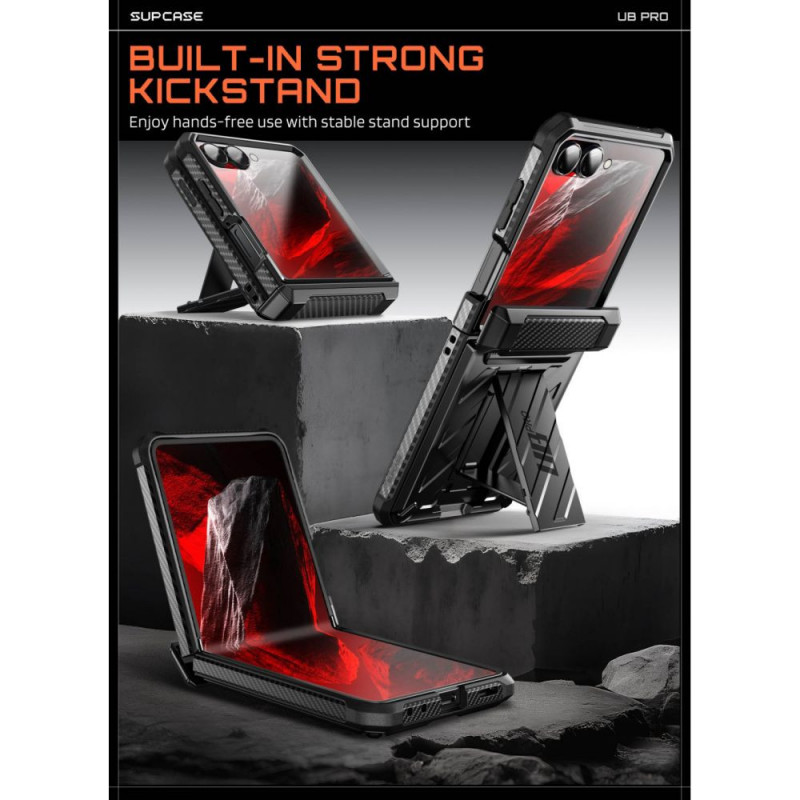 Supcase Unicorn Beetle Pro -suojakotelo Samsung Galaxy Z Flip 8 -puhelimelle, musta