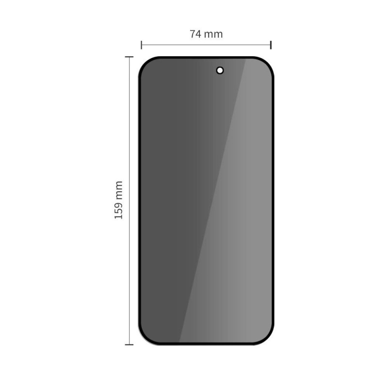 Tech-Protect Glass Spy+ THP4511 yksityisyydensuojaava karkaistu lasi Apple iPhone 16 Pro Max / 17 Pro Max -puhelimelle (2 kpl)