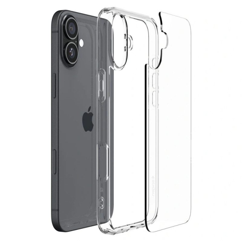 Spigen Ultra Hybrid -suojakotelo Apple iPhone 16:lle, Crystal Clear