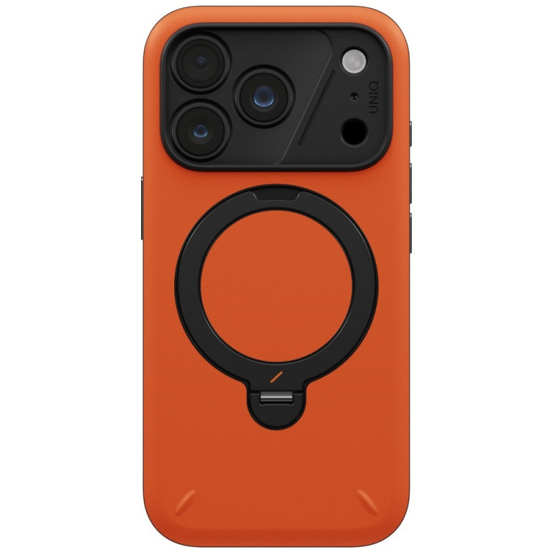 UNIQ Elix Case for Apple iPhone 18 Pro / 17 Pro, 360 Rotating Kickstand, oranssi