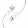 Tech-Protect Ultraboost Classic USB-C / USB-C PD -kaapeli, 60W, 3A, 100 cm, valkoinen