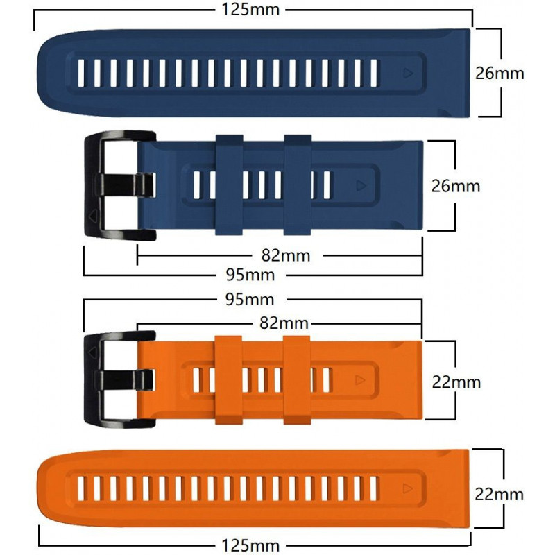 Tech-Protect Iconband THP924ORG -ranneke Garmin Fenix 5/6/6 Pro/7 -kelloihin, oranssi