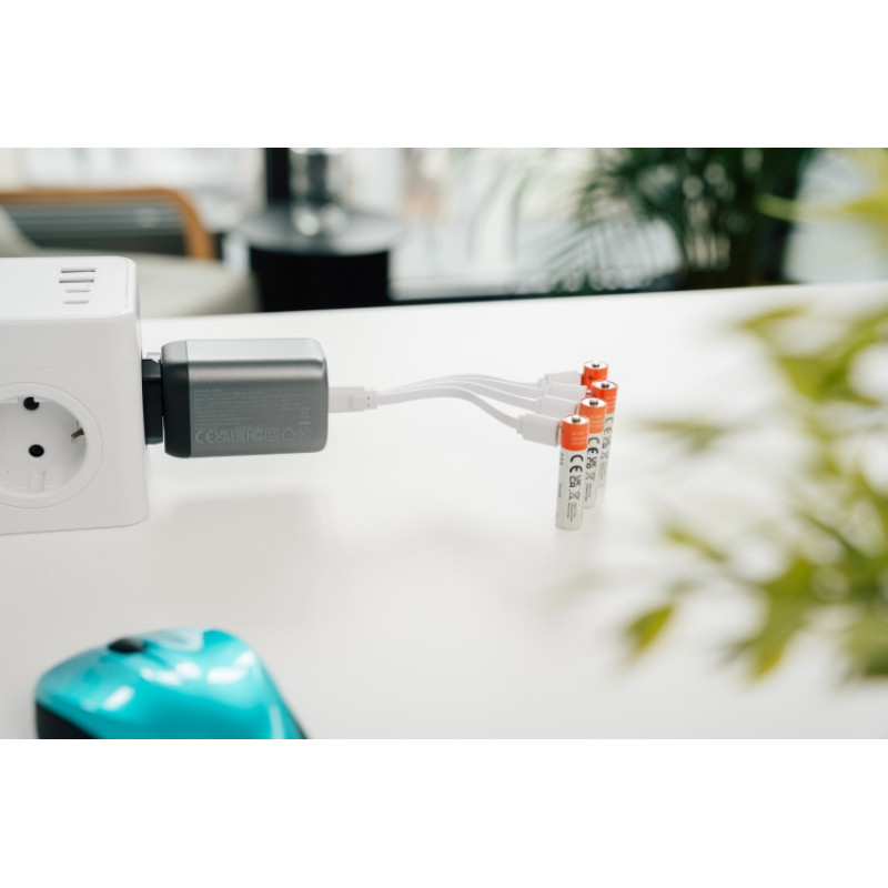 Verbatim 30250 USB-C-ladattavat akut Li-ion AAA 500 mAh (4 kpl)