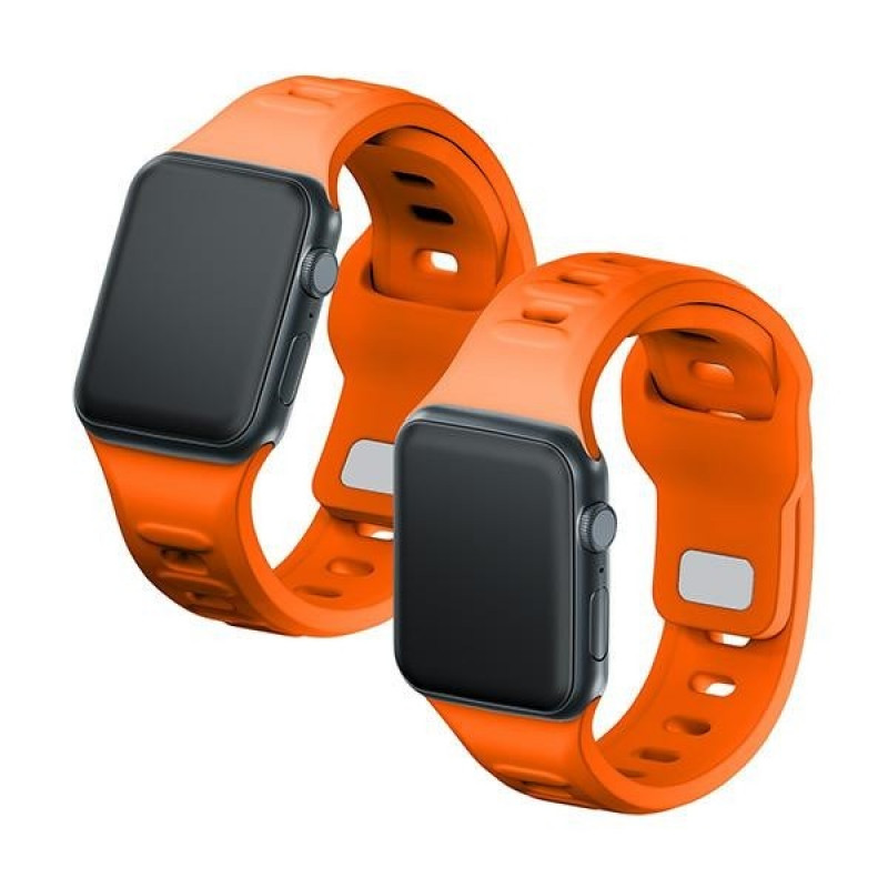 3mk Silikoninen kellonranneke Apple Watch 38/40/41 mm, oranssi