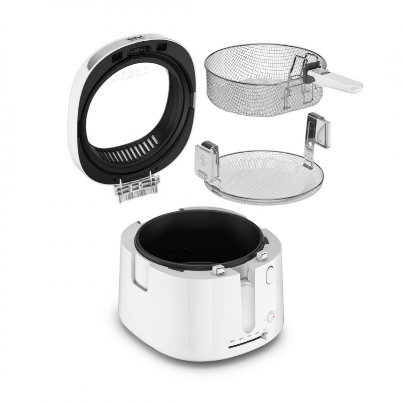 Tefal Filtra Vision FF2541E0 -uppopaistin, 2,1 L, 1900 W, valkoinen