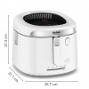 Tefal Filtra Vision FF2541E0 -uppopaistin, 2,1 L, 1900 W, valkoinen