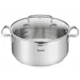 Tefal Duetto+ G7194655 kattila, pyöreä, ruostumaton teräs, 24 cm, lasikansi